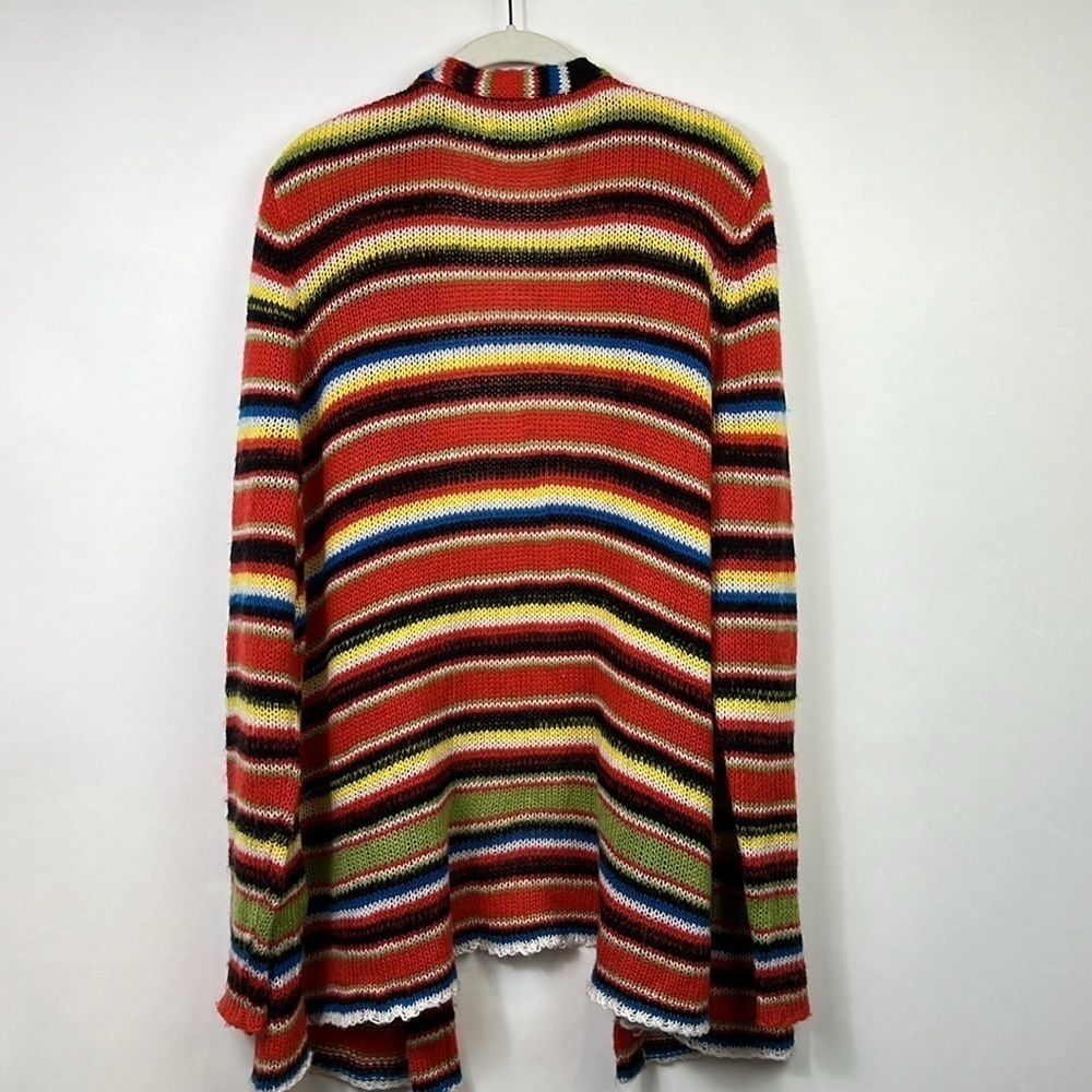 Wildfox Mohair Striped Mexican Blanket Cardigan Small Knit Colorful Small - Picture 6 of 6